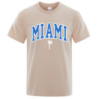 Camisetas con letras de la ciudad de la costa de Miami para hombre, ropa informal holgada de gran tamaño, camisetas de algodón con dibujos animados para hombre, camisetas callejeras - details 14