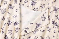 Retro V-neck ruffled single breasted short sleeved dress, summer new slim fit waist tied print short skirt - details 1
