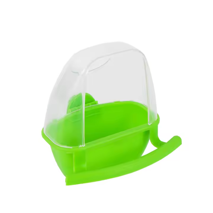 Comedero para jaula de pájaros, cuenco colgante de agua para loros y pájaros, caja de comedero para mascotas, contenedor de comida de plástico, suministros para pájaros, 1 unidad - 1