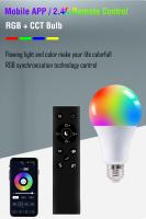 Bombilla LED RGBCCT de Alta Calidad 9W 12W E27 Control Remoto 2.4G Fiesta con Control de Aplicación Móvil Iluminación y Decoración - details 0