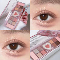 Paleta de Sombras de Ojos en Forma de Corazón Dulce 12 Colores de Polvo para Resaltar y Realzar - details 8