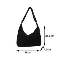 Bolso de mano de invierno para mujer, bolsos de gran capacidad, bolsos de hombro informales, bolso cruzado de pana de tendencia para mujer - details 35