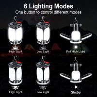 Linterna LED Solar de alta potencia para acampar, recargable, 4500mAh, 1000LM, plegable de emergencia, 6 modos de luz para acampar y pescar - details 0