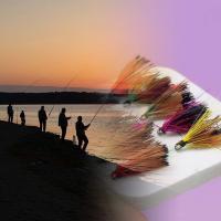 Señuelo de pesca con moscas húmedas, mariposas, insectos, polilla biónica, salmón, trucha, cebo de pesca con mosca, aparejos de pesca de agua dulce y salada, 5/10 Uds. - details 8