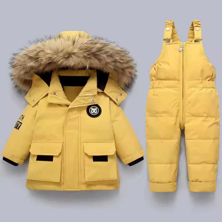 Conjunto de ropa de invierno para niños, chaquetas de plumón cálidas, parka, mono grueso, abrigo infantil, ropa para niños pequeños, traje de nieve para niños - 1