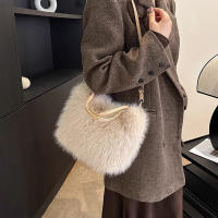 Bolso de mano de piel sintética para mujer, bolso de hombro cruzado suave, diseño de lujo, de felpa, de invierno - details 19