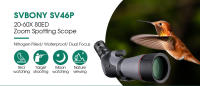 Telescopio SVBONY SV46P 20-60x80 ED con Doble Enfoque Impermeable y Antiniebla Equipamiento Profesional para Aves y Camping - details 0