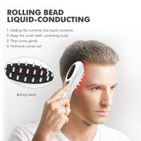 Peine eléctrico para masaje del cuero cabelludo, terapia de luz roja, aplicador de medicina, iones negativos, antipérdida de cabello, nutre la cabeza, rascador - details 4