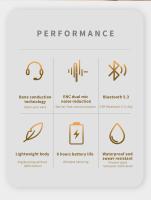 Auriculares Deportivos Bluetooth PARAMITA DG10 Conducción Húmeda de Hueso Real Control de Volumen Resistente al Agua IPX5 Para Ejercicios y Carreras - details 1