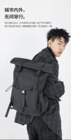 1 nueva mochila con boca enrollable, mochila de expansión de gran capacidad, mochila para estudiantes, bolsa de viaje corta con cubierta enrollable, bolsa para ordenador portátil - details 12