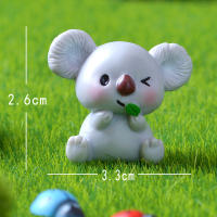 Modelo en miniatura Conjunto de 4 adornos de koala Figuras de bricolaje Juguetes Manualidades Modelo de resina de simulación Mini decoración de paisaje para regalos de decoración del hogar - details 5