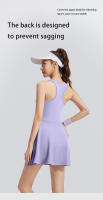 1 vestido deportivo para mujer, vestido antideslizante para exteriores, vestido de tenis con cremallera, vestido de bádminton para correr y fitness - details 4
