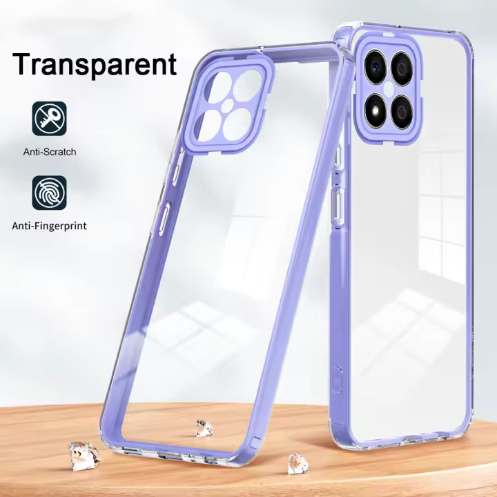 KEYSION-funda transparente a prueba de golpes para HONOR X8, 4G, TPU transparente + PC, 2 en 1, funda trasera de teléfono para Huawei Honor X8 - 1