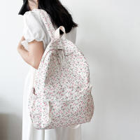 Mochilas de estilo Preppy para mujer, bandoleras impermeables de nailon para estudiantes, a la moda, con estampado Floral - details 12