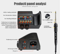 JCD 2-in-1 Welding Station 750W Hot Air Gun LCD Digital Display Adjustable Temperature SMD BGA IC Soldering Repair Tools 8898 - details 9