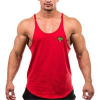 Summer Men's Fitness Pure Cotton Sweat-absorbing Marathon Running Sports Fashion Breahable Sleeveless Vest - details 20