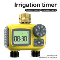 Temporizador de agua de riego de 2 salidas, sistema de riego automático de jardín, controlador de riego programable, retardo de lluvia, aspersión al aire libre - details 1