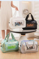 Bolso de playa para natación con bolsillo para zapatos, bolso cruzado grande para viajes, deportes, lavado, bolsas transparentes para secar y mojar de corta distancia - details 5