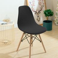 Funda de silla de concha impermeable de Jacquard, fundas de silla escandinavas de respaldo corto, fundas ajustables para asientos de comedor para Bar y fiesta - details 6