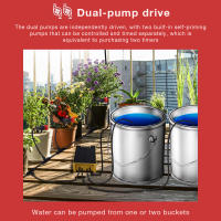 Dispositivo de riego automático de flores solares, sistema de controlador de riego con doble bomba, temporizador de agua con detección de lluvia para césped y jardín - details 3