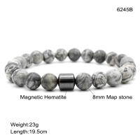 Ojos de tigre cuentas de piedra natural hechas a mano hombres hematita magnética accesorio pulseras para novio padre regalo - details 1