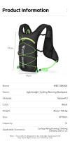WEST BIKING-Mochila deportiva de hidratación para bicicleta, bolsa de agua ligera de 7L para ciclismo, correr, escalada, senderismo, MTB y carretera - details 2