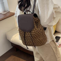 Mochila de Viaje para Mujer en Punto y Tejido Boho Estilo Crochet Mochila de Hombro Hueca para Verano Patrón Sencillo Hecho en China Adecuado para Otoño e Invierno - details 2