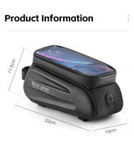 WEST BIKING-Bolsa de ciclismo para cuadro de tubo delantero superior, resistente al agua, funda de teléfono de 7,0 pulgadas, almacenamiento con pantalla táctil, bolsa para bicicleta de montaña y carretera - details 2