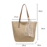 Bolso cuadrado de paja para playa, tejida a mano bandolera, rafia, ratán, compras, viaje, informal, bohemio, Verano - details 25