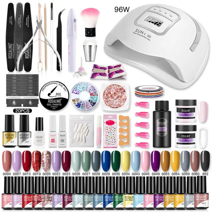 ROSALIND-Conjunto de esmaltes en Gel para uñas, herramientas de manicura, conjunto completo, para Semi permanente, necesita UV LED - 1