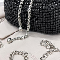 Bolsos cruzados con forma de cubo de diamantes de imitación para mujer, bolsos de hombro brillantes, bolsos de cadena, bolsos de almacenamiento de fiesta de noche - details 22