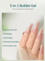 Gel constructor Nailpop HEMA-FREE de 30g para extensión de uñas, color lechoso suave transparente/rosa, de larga duración, de construcción rápida, removible en remojo, gel UV para uñas. - details 4