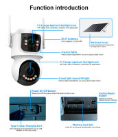 Cámara de seguridad solar KERUI de 4MP con doble lente AOV, 4G, WiFi, para exteriores, con visión nocturna. - details 16
