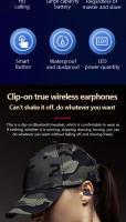Ear Clip TWS auriculares inalámbricos estéreo envolvente Hifi Bass Bluetooth 5,3 auriculares con micrófono para deportes música juegos llamadas - details 2