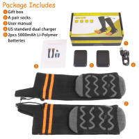 Calcetines calefactables eléctricos de 5000mah y 150℉ calcetines calefactores ajustables con 4 ajustes de temperatura calcetines unisex para invierno viajes al aire libre esquí y pesca - details 7