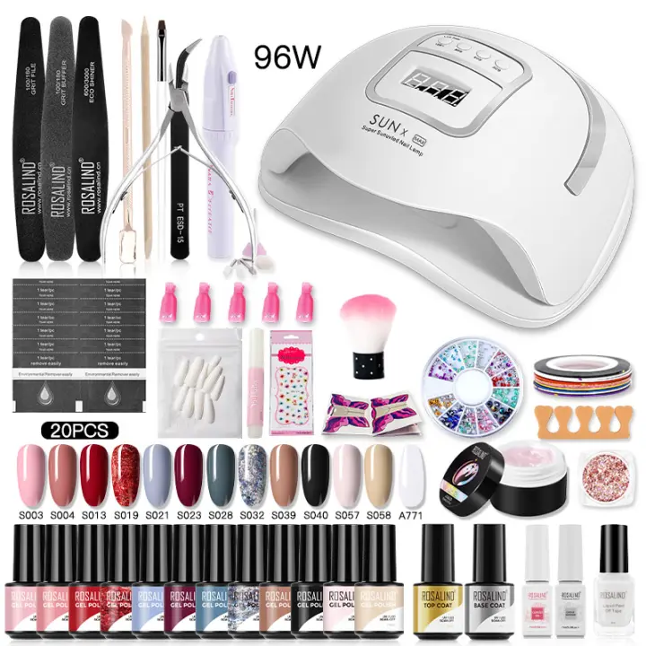 ROSALIND-Conjunto de esmaltes en Gel para uñas, herramientas de manicura, conjunto completo, para Semi permanente, necesita UV LED - 1