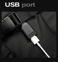 BANGE-mochila multifuncional para hombre, morral de viaje con recarga USB, impermeable, de gran capacidad, para ordenador portátil, 15,6 - details 20