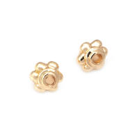 Cuentas de ojo de libélula de latón de Color dorado de 18K con patrón, cuentas espaciadoras de barril de bola redonda, fabricación de joyería, accesorios de pulseras Diy - details 45