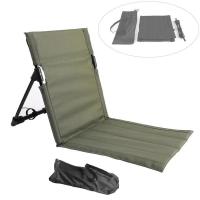 Silla plegable para acampar, cojín de respaldo personal de metal para jardín al aire libre, parque de playa, sillón, estera de césped perezoso - details 2