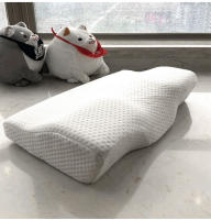 Almohada ortopédica de espuma viscoelástica de 60x35cm, almohadas suaves de rebote lento con memoria, forma de mariposa, relaja el Cervical para adultos - details 15