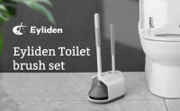 Juego de desatascador y cepillo de inodoro 2 en 1 con soporte para Herramientas de limpieza de baño, Combo con soporte Caddy - details 0