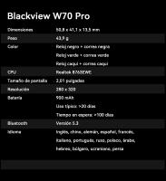 Blackview W70 Pro Sport Smartwatch, pantalla HD de 2.01'' TFT reloj inteligente resistente para exteriores con iluminación LED de emergencia, llamadas Bluetooth, brújula - details 37