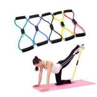 Banda de Yoga para gimnasio, banda de resistencia física, cuerda expansora de pecho de 8 palabras, entrenamiento muscular, bandas elásticas de goma, ejercicio deportivo - details 0
