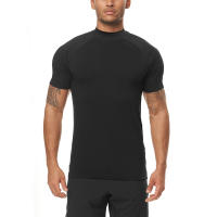 Camiseta de Compresión de Fitness para Hombres Muscleguys Color Sólido Secado Rápido - details 2