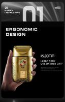 Kemei-Afeitadora de lámina inalámbrica recargable para hombre, afeitadora de barba recíproca de doble hoja, cuidado facial, multifunción, potente recortadora de peluquero - details 2