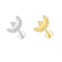 Mini pendientes de titanio y acero para mujer, piercing para la oreja, color dorado, tragus, cartílago, 1 ud., f136 - details 6