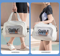 Bolso de playa para natación con bolsillo para zapatos, bolso cruzado grande para viajes, deportes, lavado, bolsas transparentes para secar y mojar de corta distancia - details 1