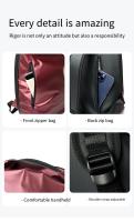 Mochila Deportiva Impermeable Multifuncional para Tenis y Bádminton Almacenamiento de Zapatos Independiente Cierre de Cremallera - details 6