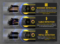 Detector de metales de WD-01 2025, escáner de pared, cables de CA de madera, tubos de Metal, barras de refuerzo, herramienta de detección, posicionamiento de luz indicadora - details 14