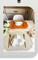 Mantel de Mesa Nórdico de Cuero Imitado Impermeable, Antideslizante, Aislante Térmico para Cocina y Comedor - details 10